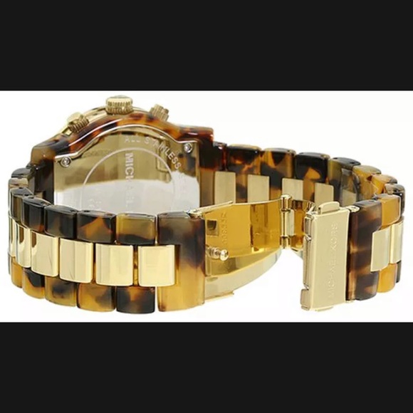 MICHAEL KORS Gold and Tortoise shell watch - Picture 8 of 9